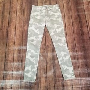 Dear John Womens Jeans Gray 25 Gisele High Rise Camo Skinny Stretch